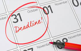 Don’t Fall Behind on Important Deadlines!